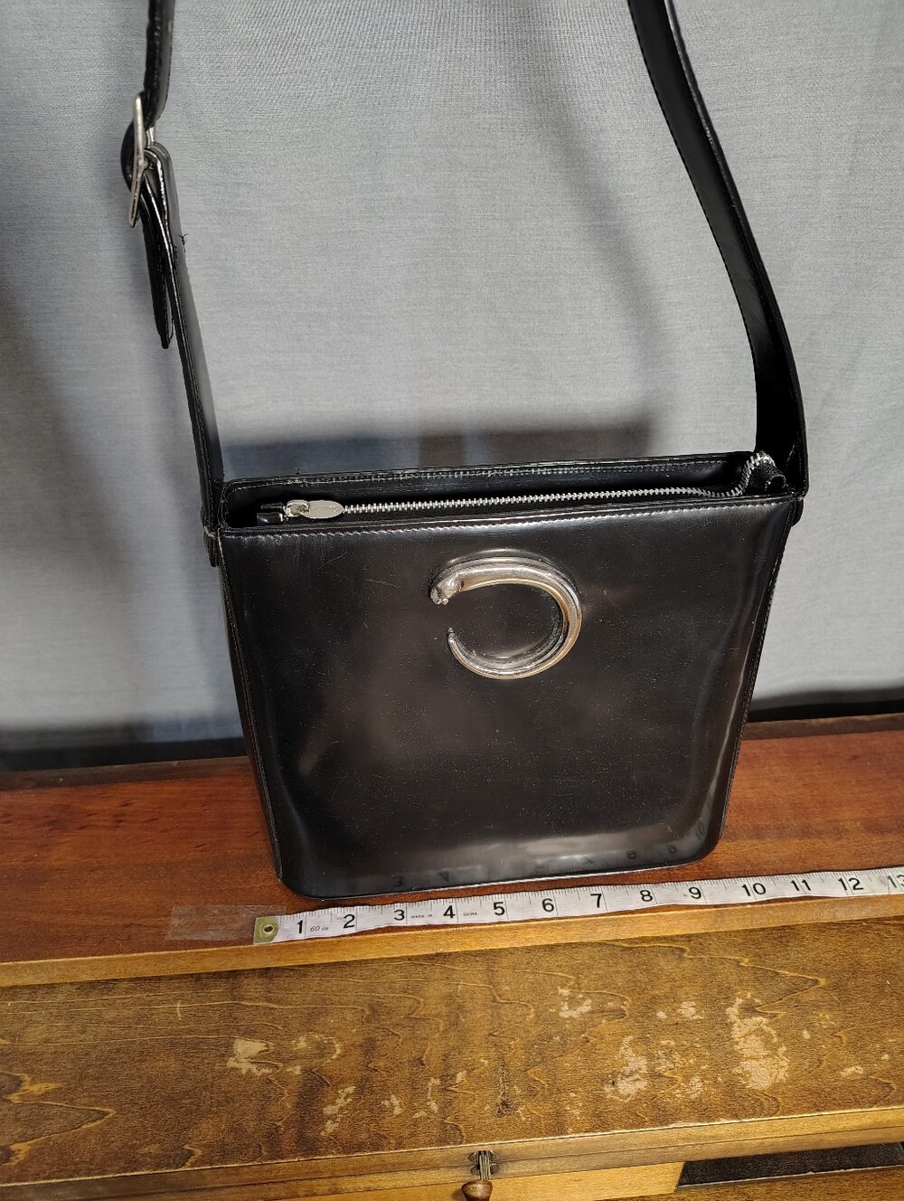 Cartier Black 2000's Leather Top Handle Trinity Bag - Picture 3 of 13